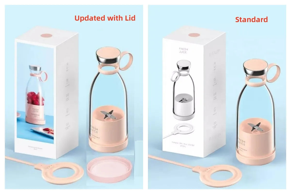 Portable Blender Juicer 350ML Mixeur Wireless Rechargeable Mini USB Juicer Cup Fruit Mixer Travel Bottle Smoothie Extractor